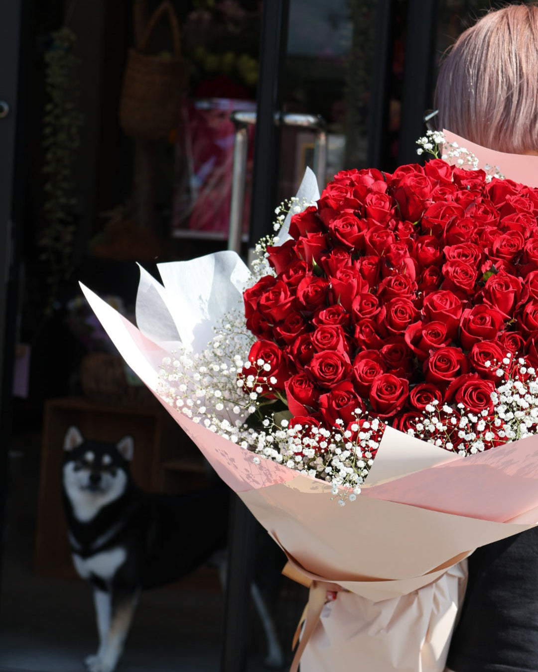 １０８本のバラ【アフターサービス付き】