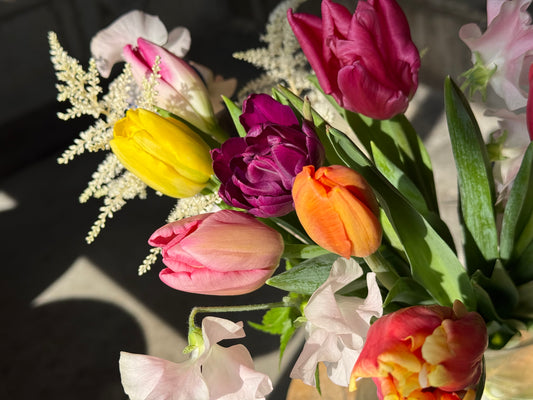 季節のお花と花瓶のお得セット