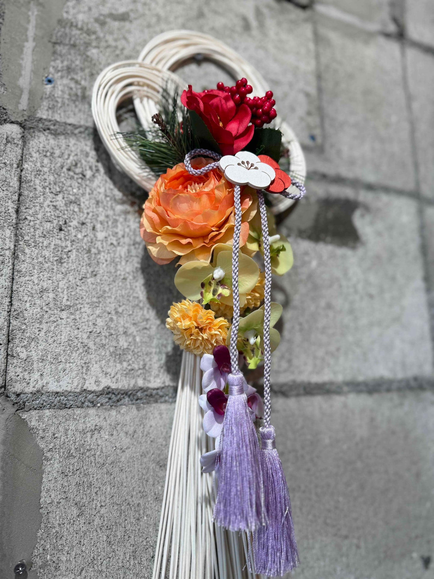 ★造花★【数量限定！！】一点ものしめ飾り