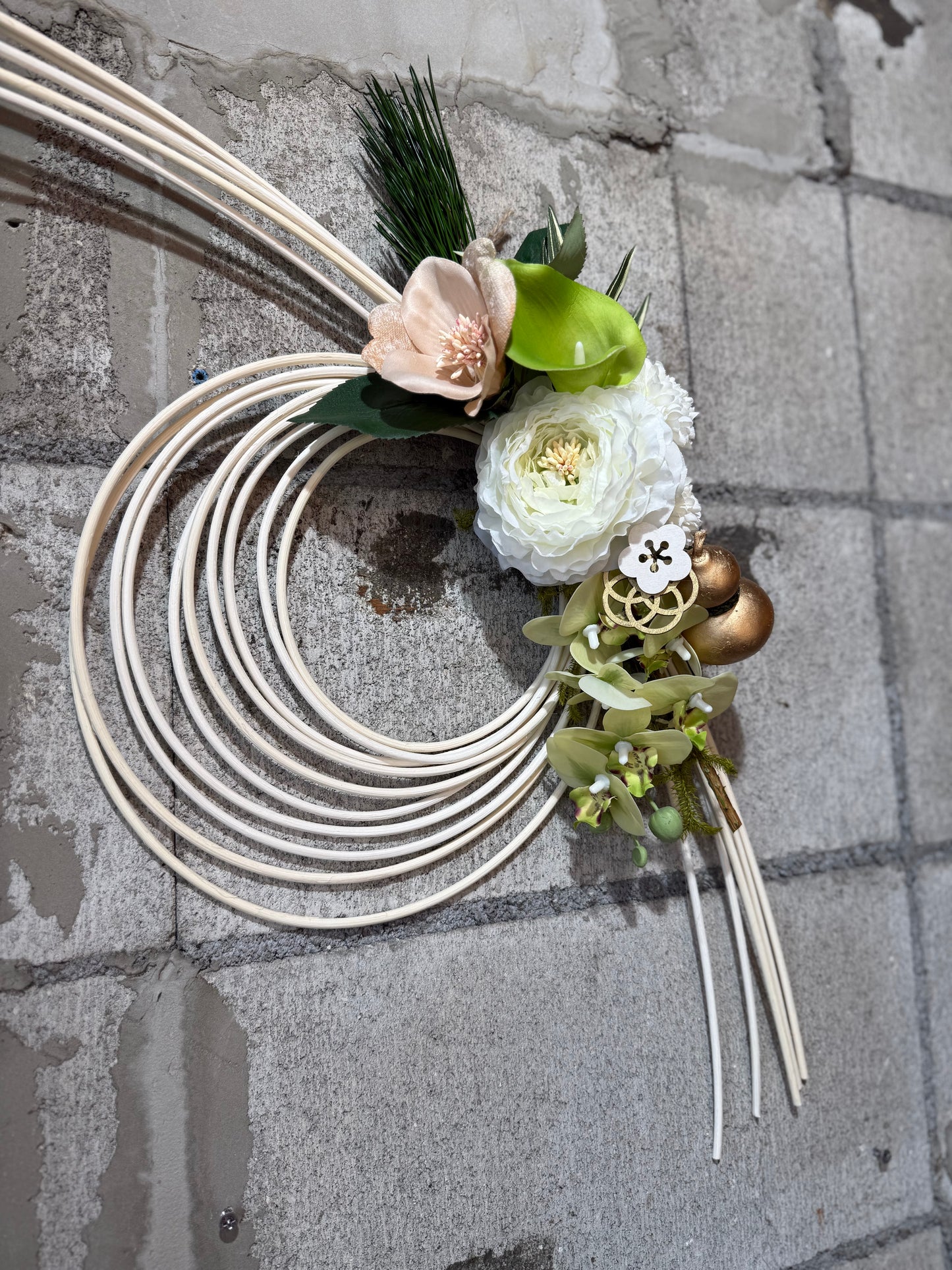 ★造花★【数量限定！！】一点ものしめ飾り