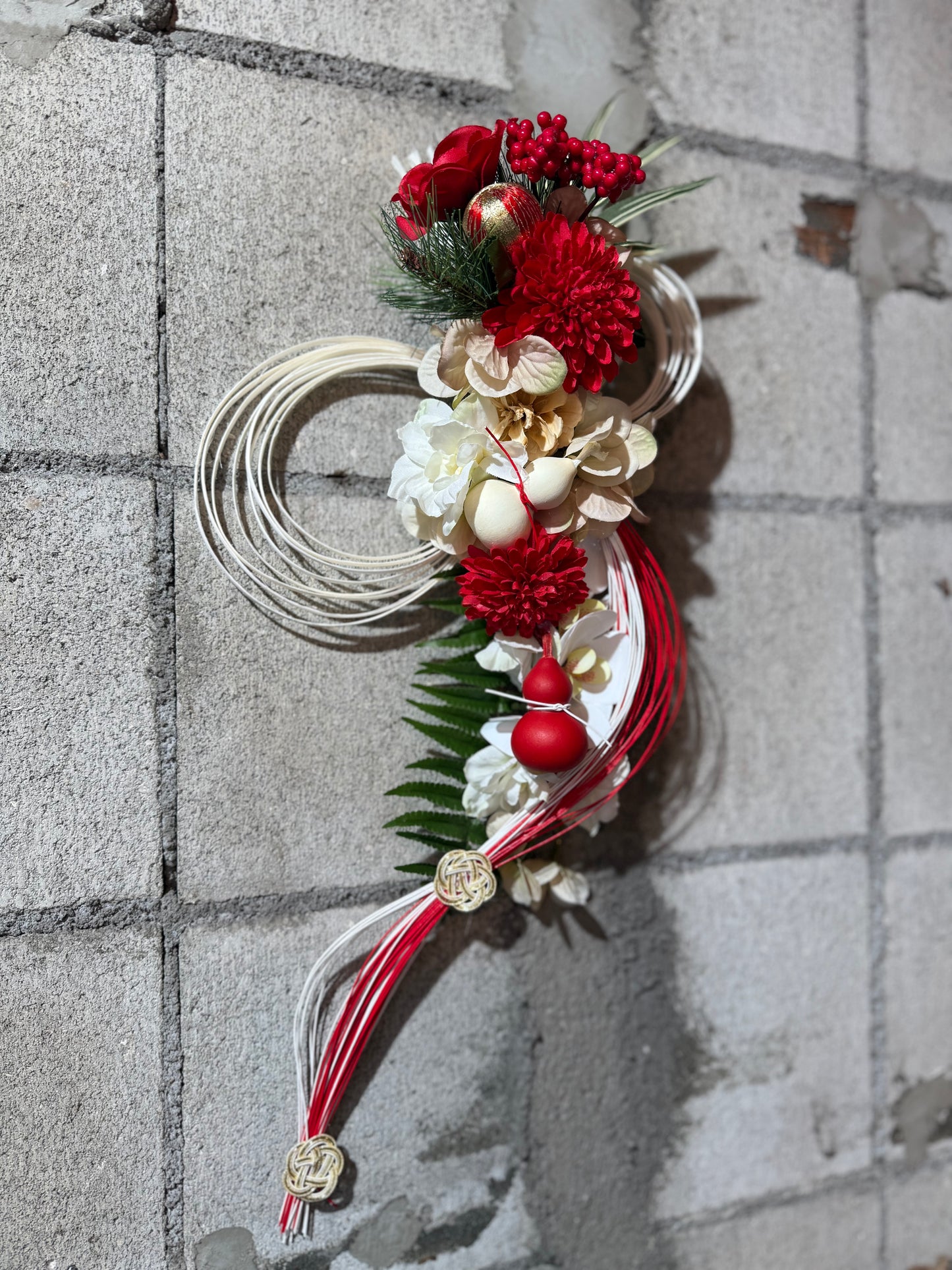 ★造花★【数量限定！！】一点ものしめ飾り