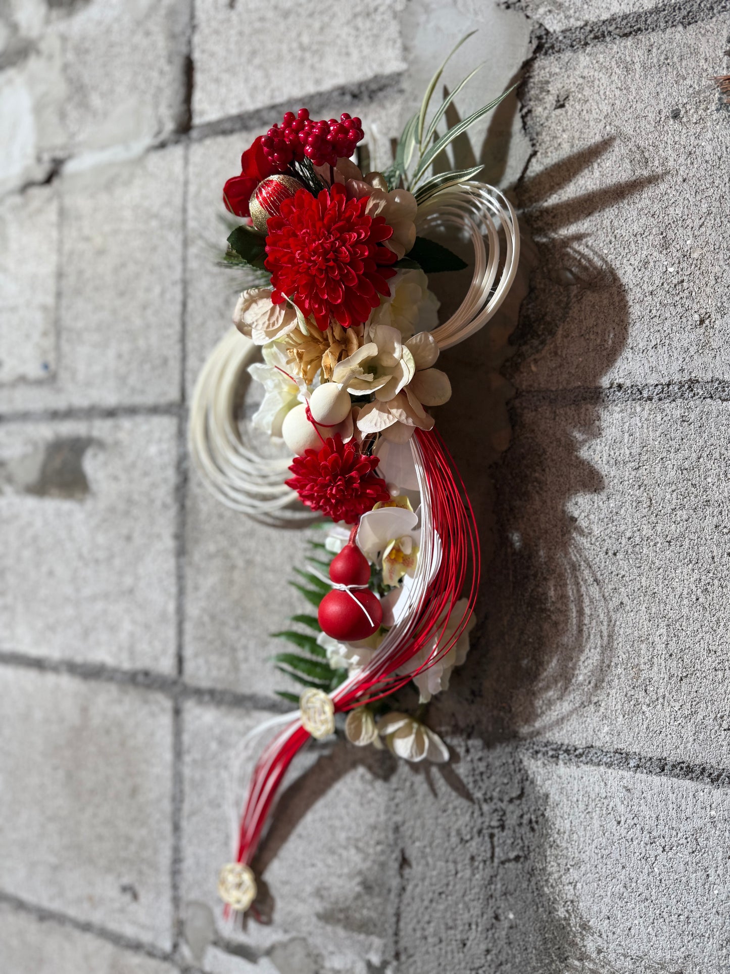 ★造花★【数量限定！！】一点ものしめ飾り