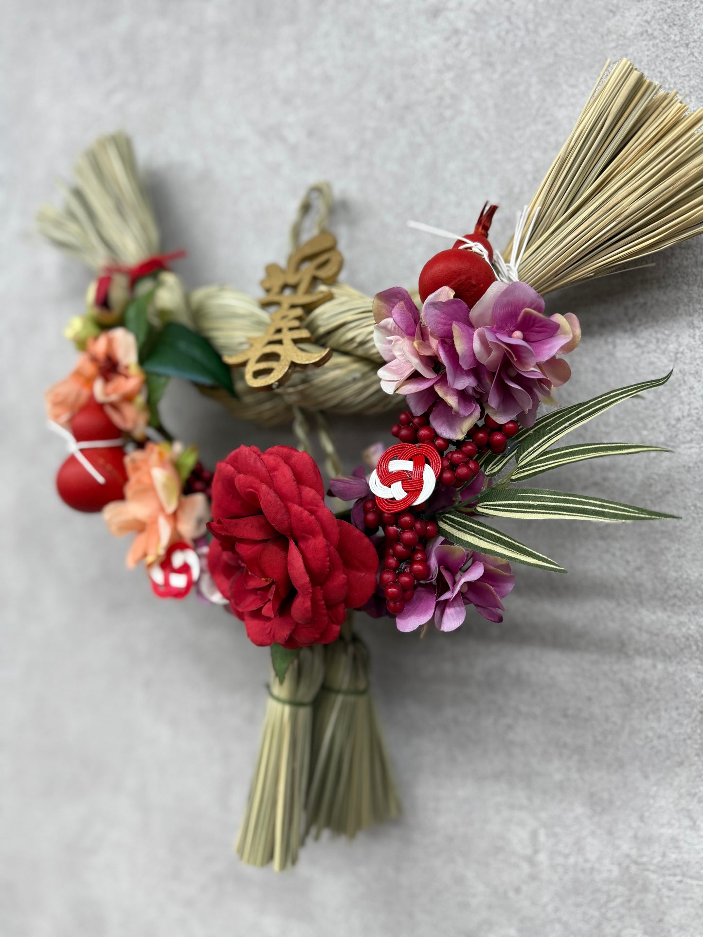 ★造花★【数量限定！！】一点ものしめ飾り