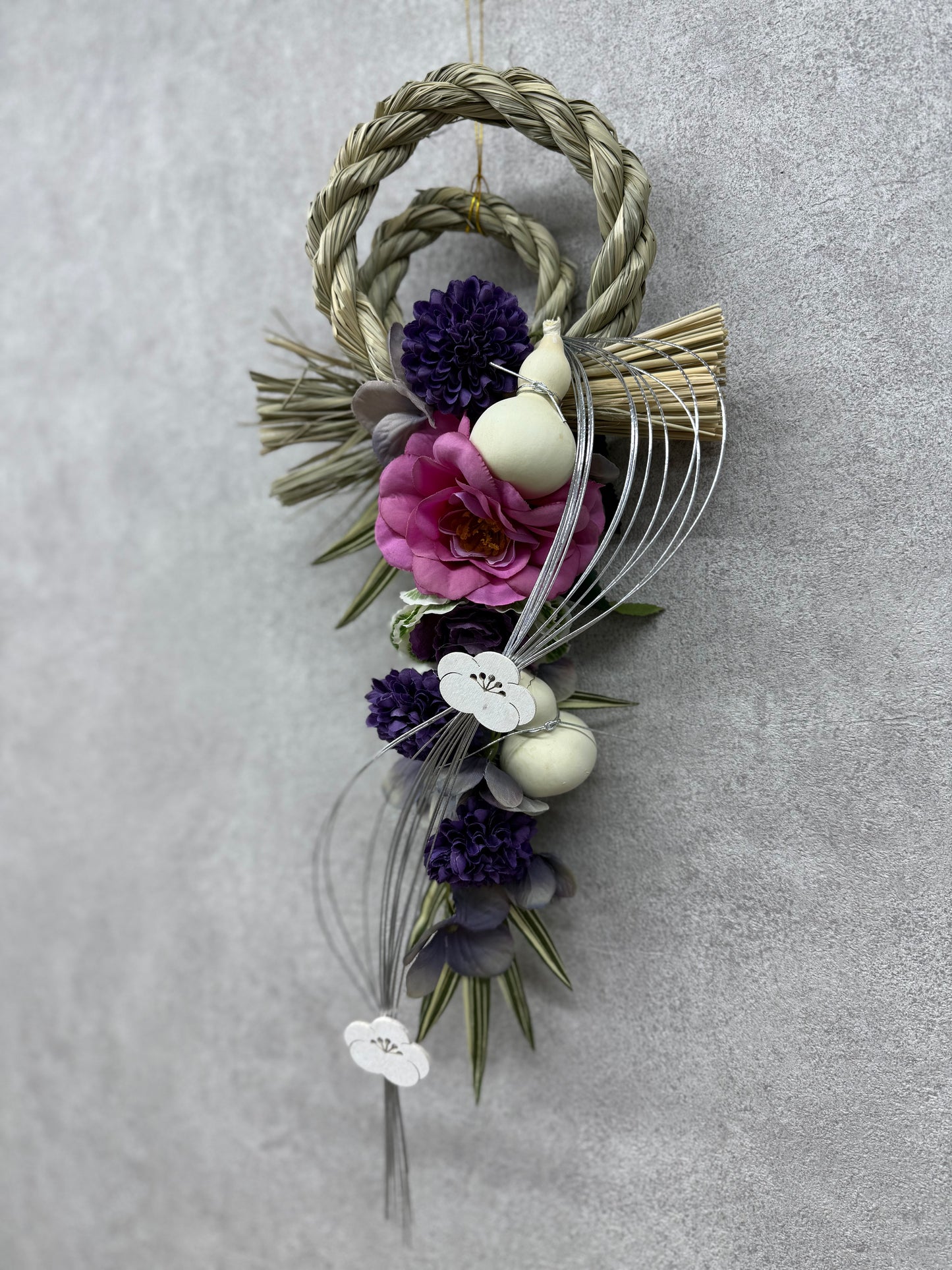 ★造花★【数量限定！！】一点ものしめ飾り