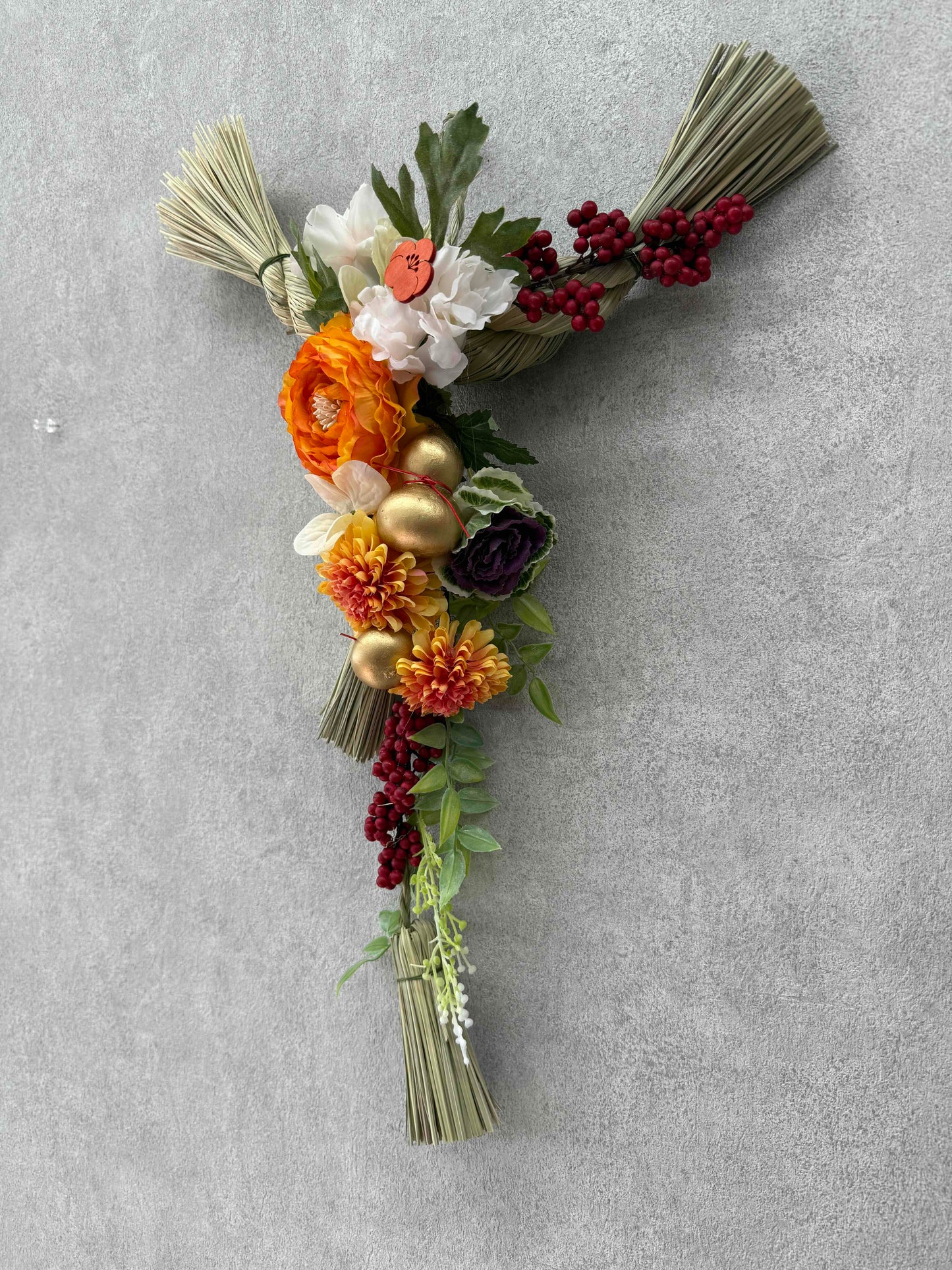 ★造花★【数量限定！！】一点ものしめ飾り