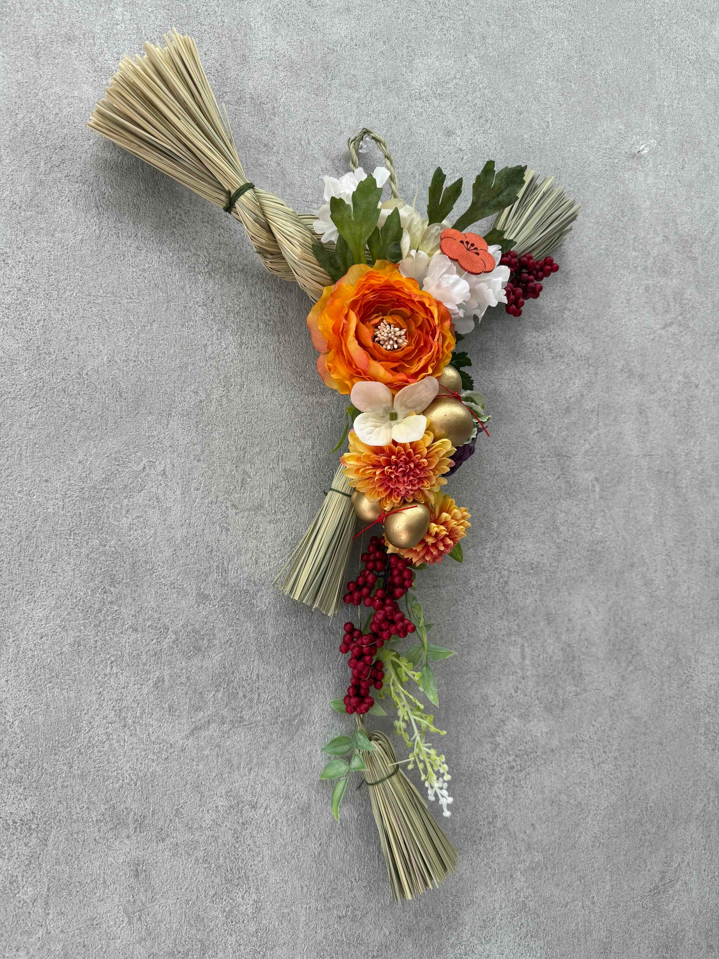 ★造花★【数量限定！！】一点ものしめ飾り