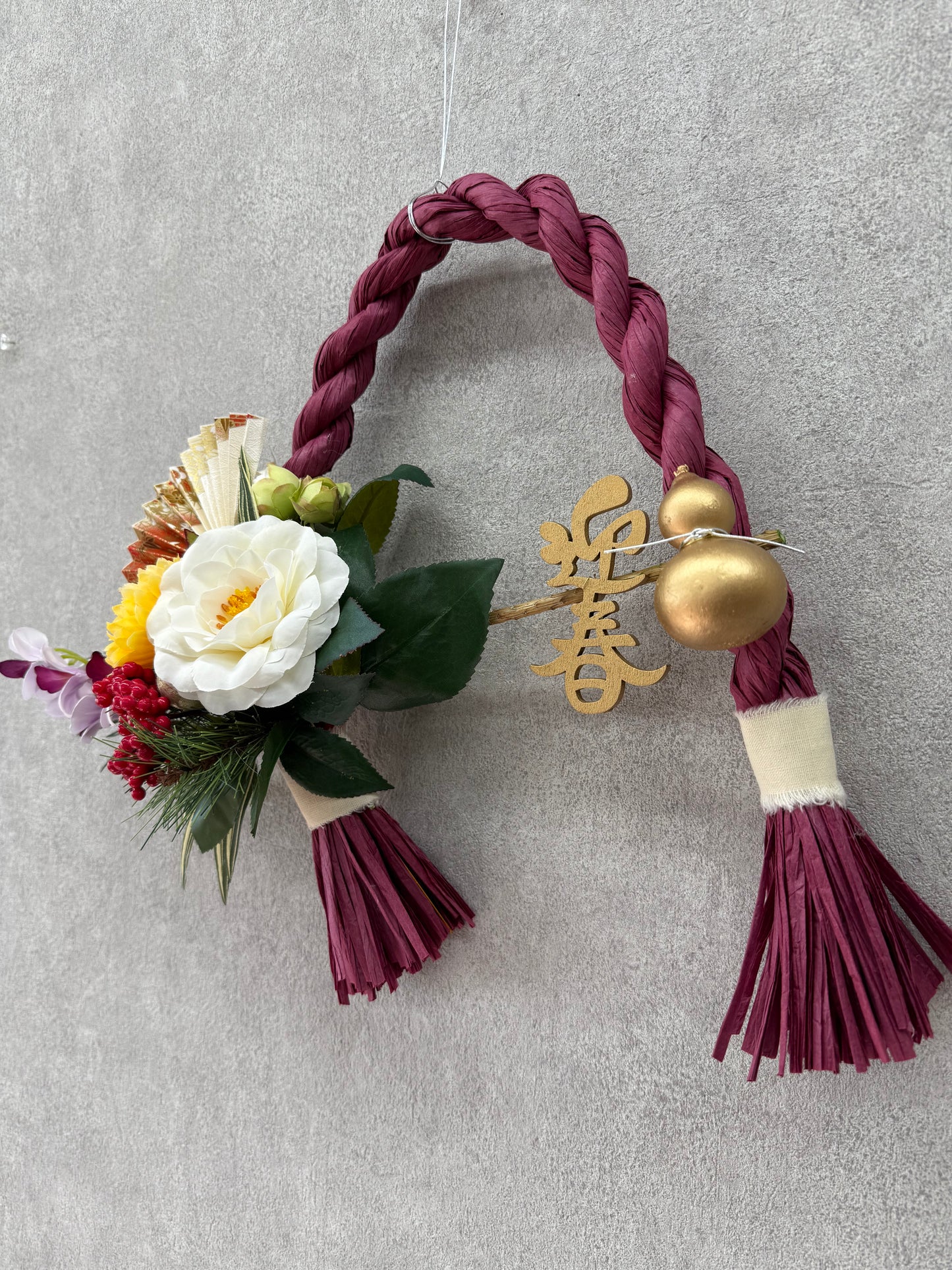 ★造花★【数量限定！！】一点ものしめ飾り