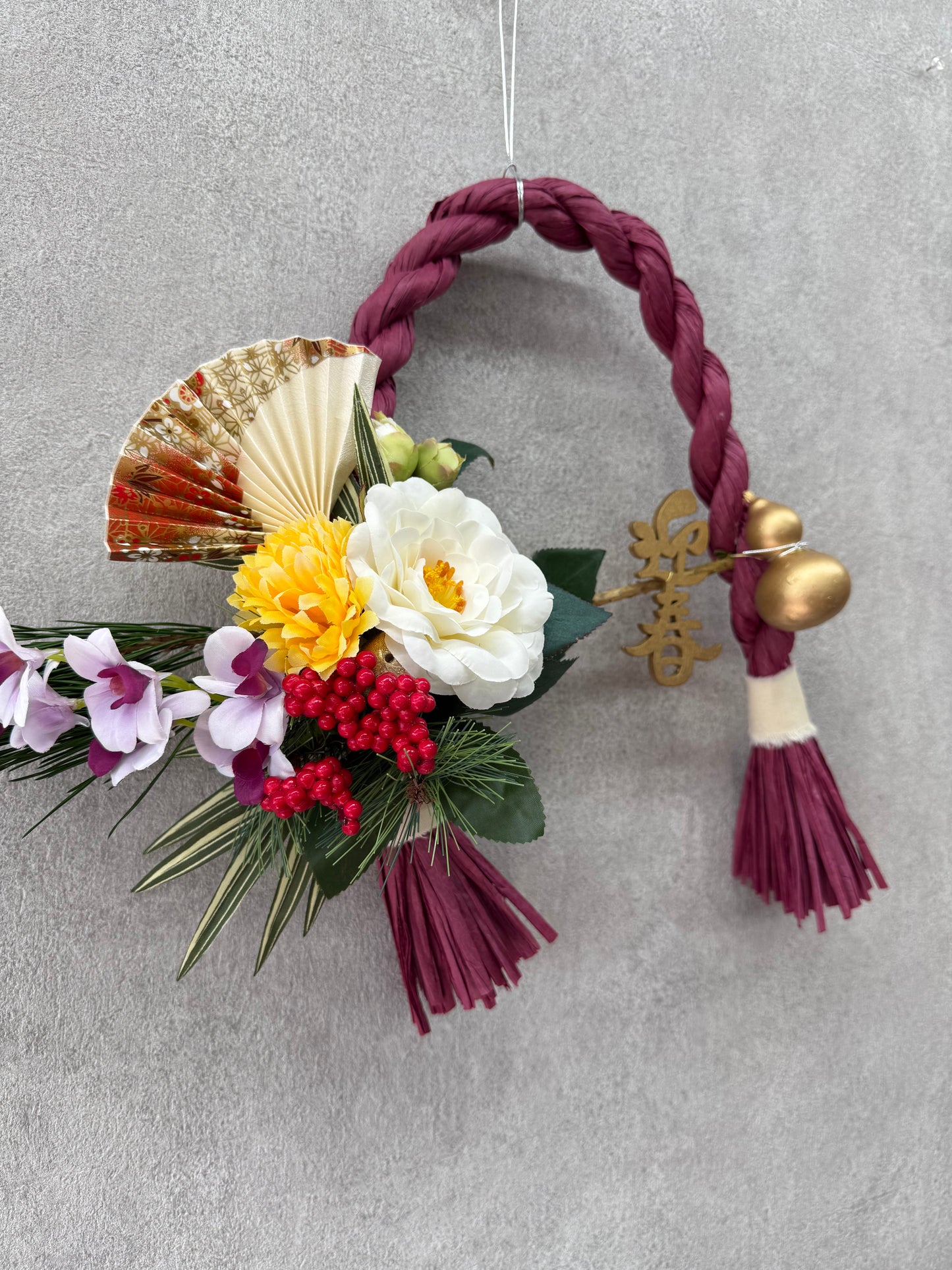 ★造花★【数量限定！！】一点ものしめ飾り