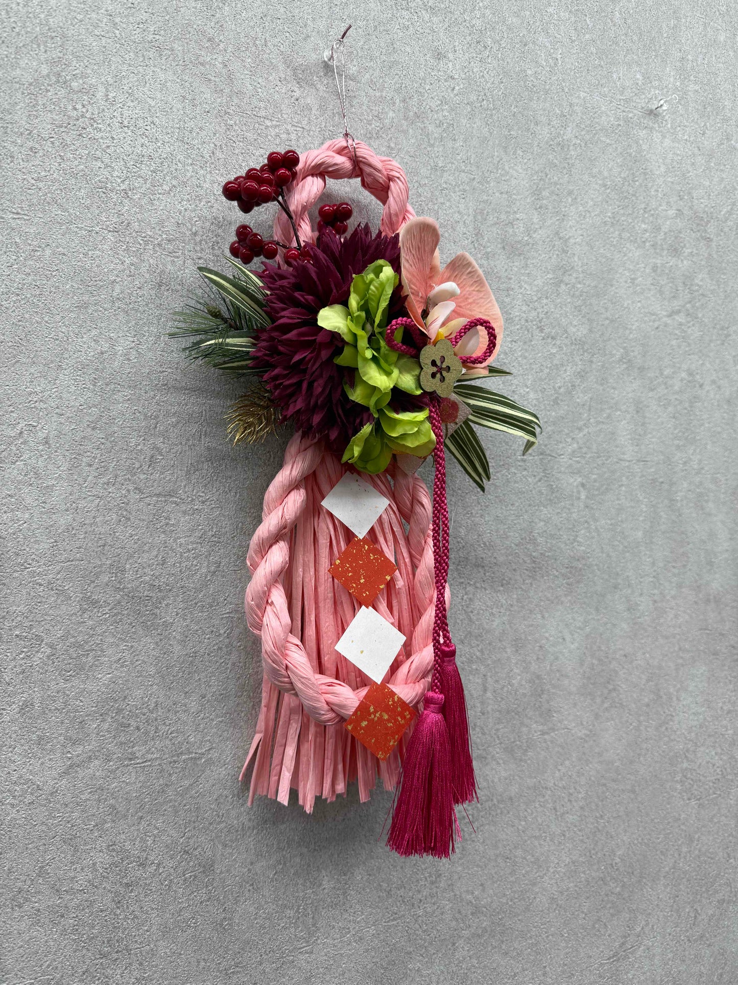 ★造花★【数量限定！！】一点ものしめ飾り