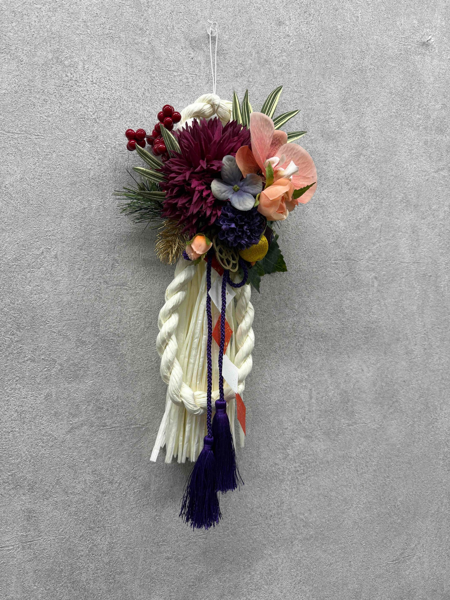 ★造花★【数量限定！！】一点ものしめ飾り